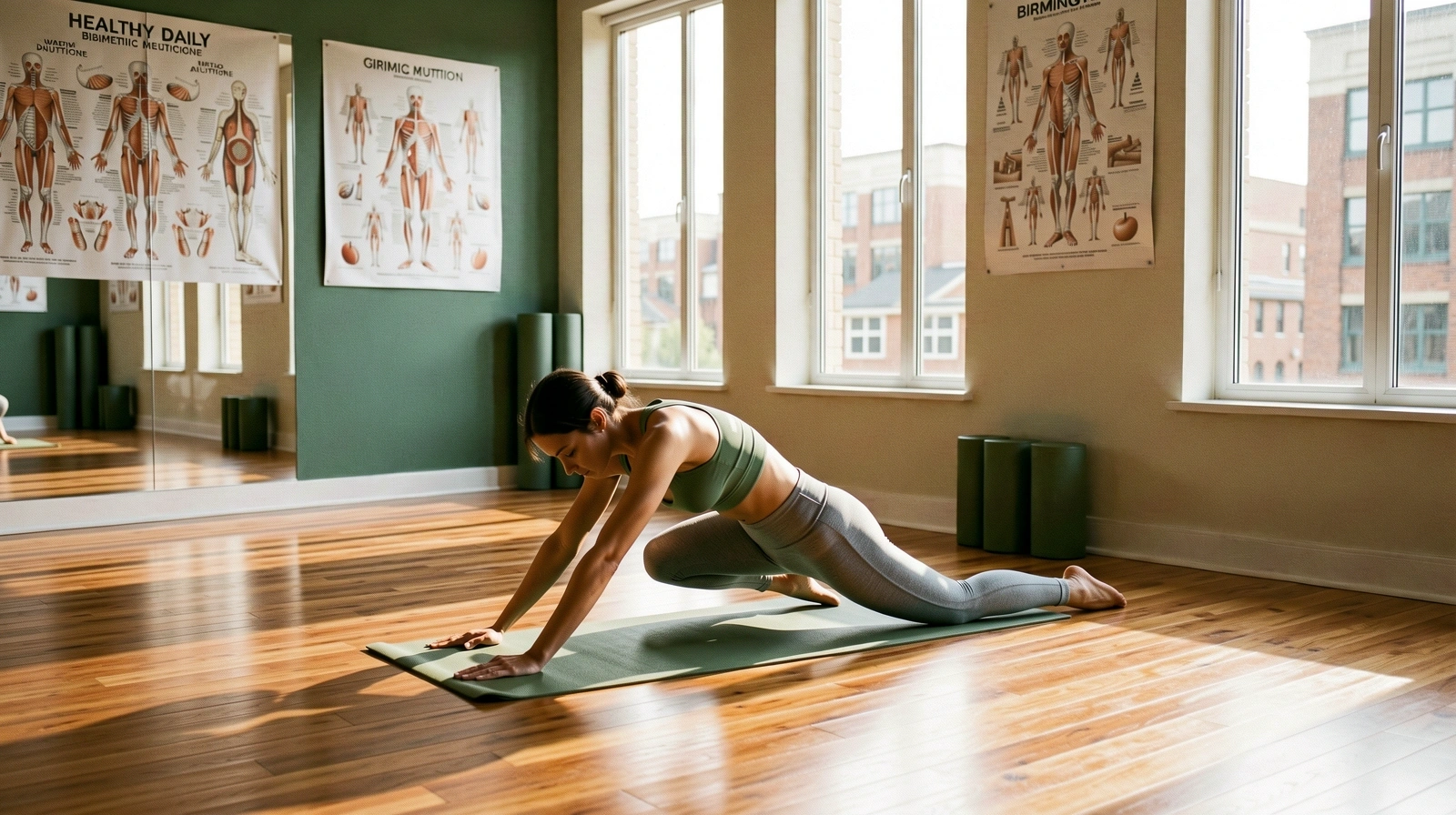 Morning movement in a sunlit Birmingham studio